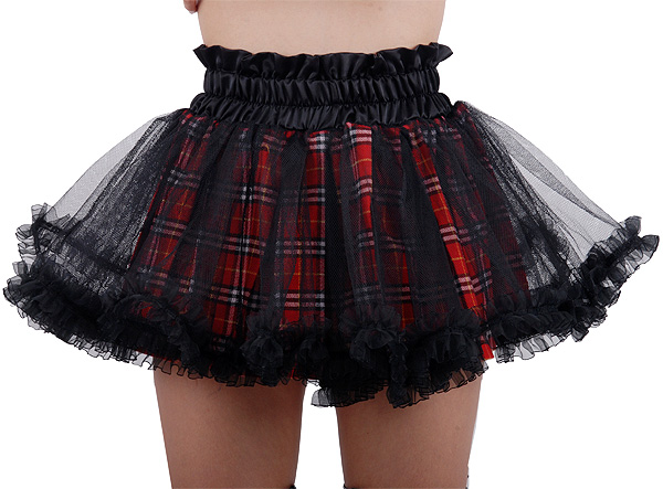 cosplay tartan skirt with net 1