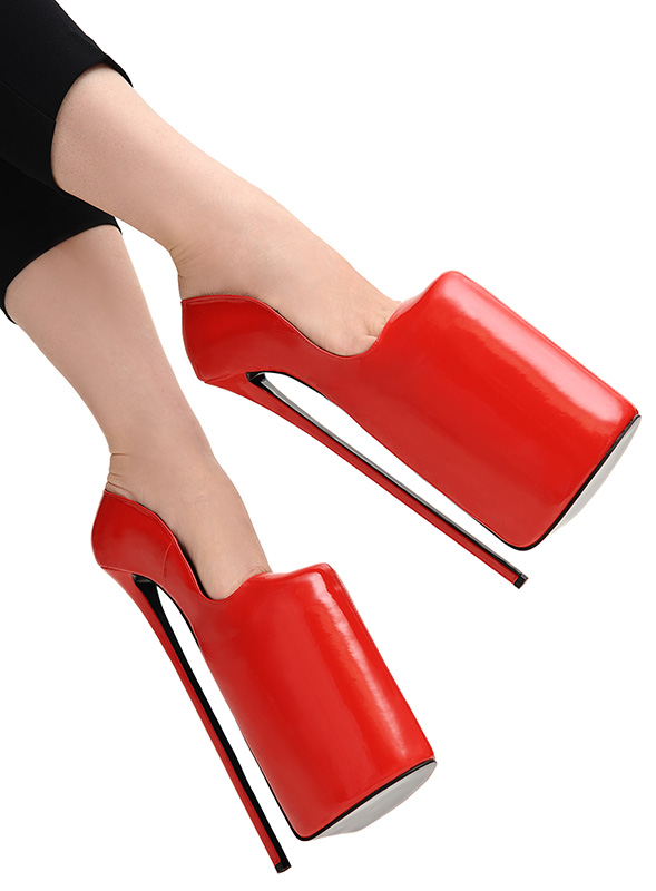 9 inch Andromeda Skyscapers heels red 2