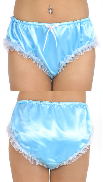 tabitha blue satin panties with white lace 1